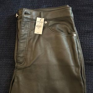 Express leather black pants